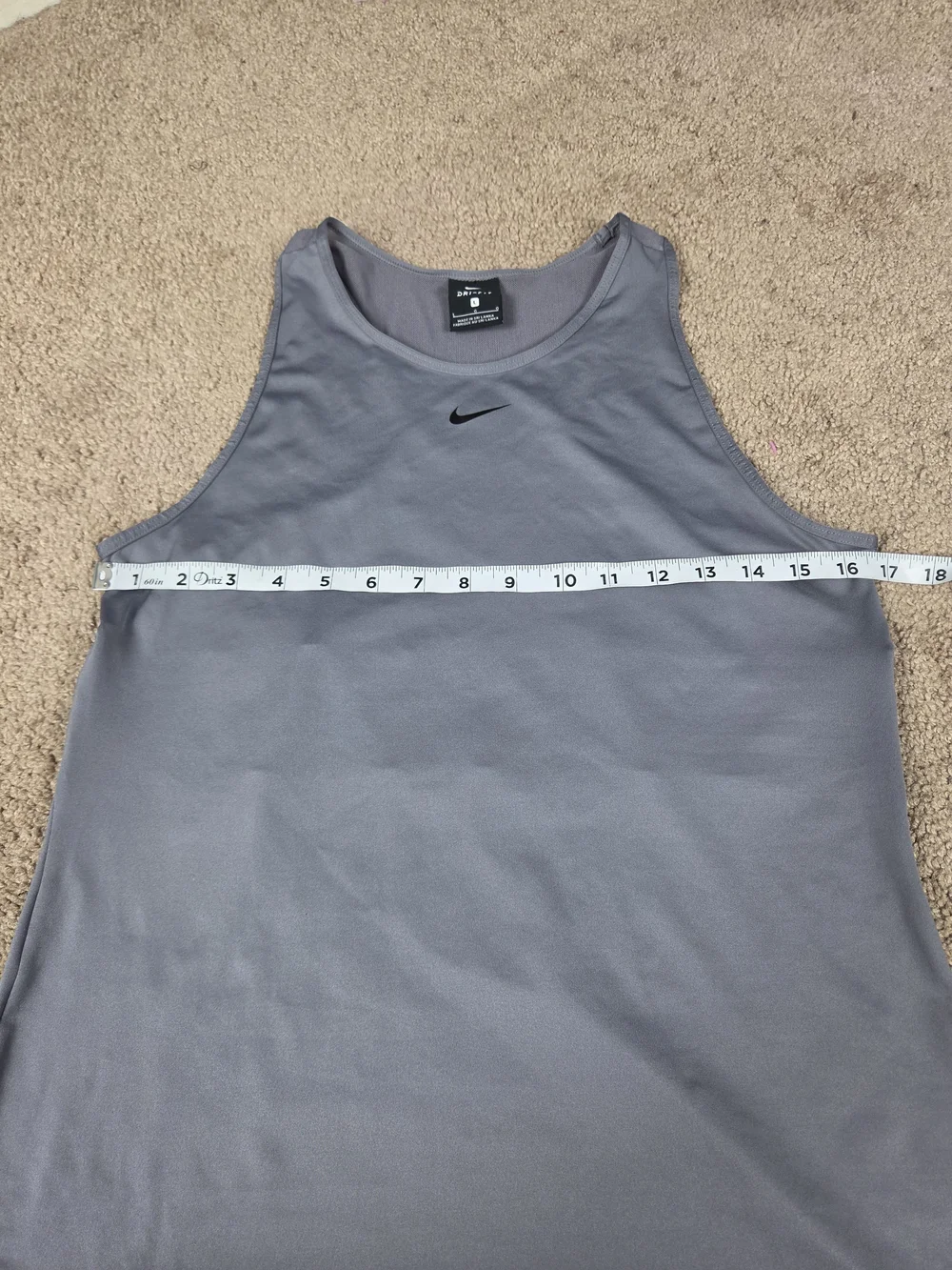 Nike Gray Racerback Athletic Tank Top